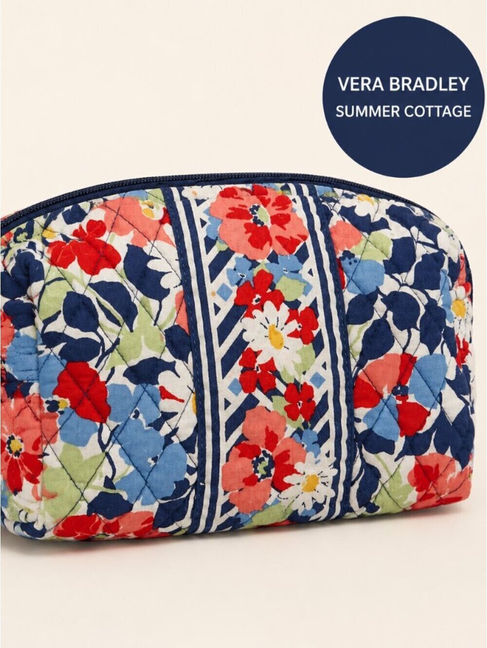 Vera Bradley | Quilted Cosmetic Pouch in "Summer Cottage" (retired)